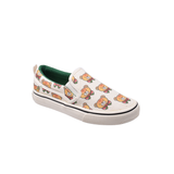 TTWN Bear Slip-On White Canvas Full Bear Head Print Shoes