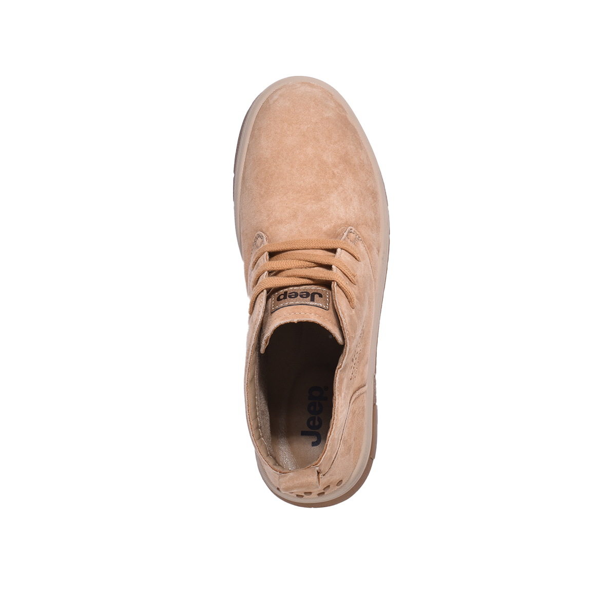 Jeep Mid Top Lace Court Suede Shoes-P234M02109-Camel