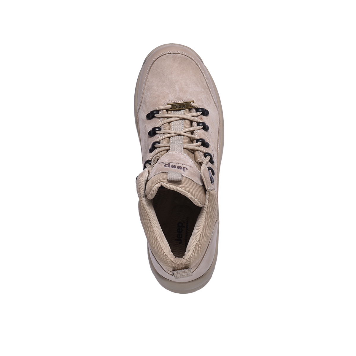 Jeep Mid Top Lace Combat Padded Suede Boot-P131291239-Beige