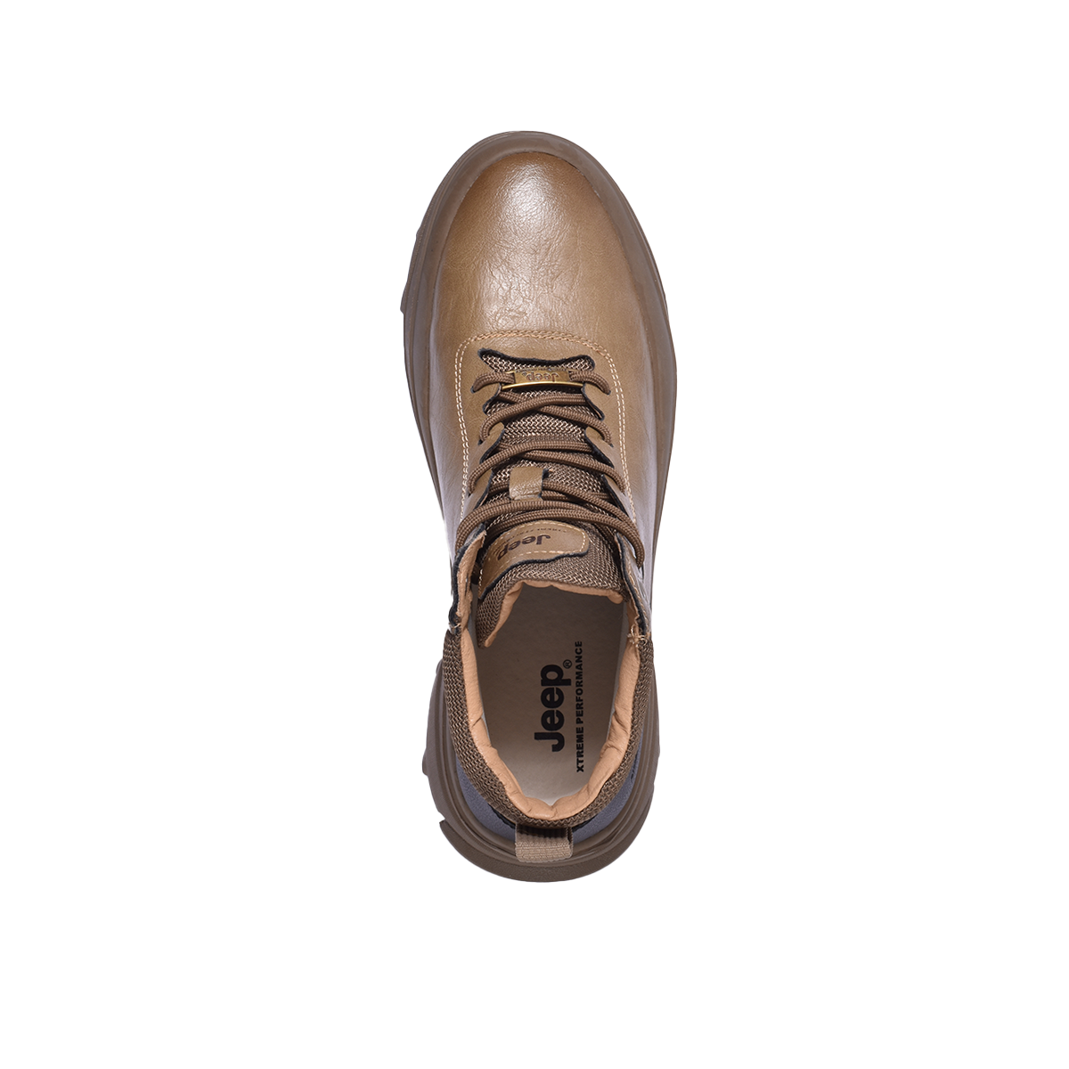 Jeep Ankle Lace Chunky Soft Leather Boot-P141291105-Khaki