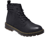 Jeep High Top Lace Classic Soft Leather Boot-P214M08089-Black