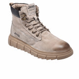 Jeep Ankle Lace up Padded Soft Leather Boot-P12230310k-Beige