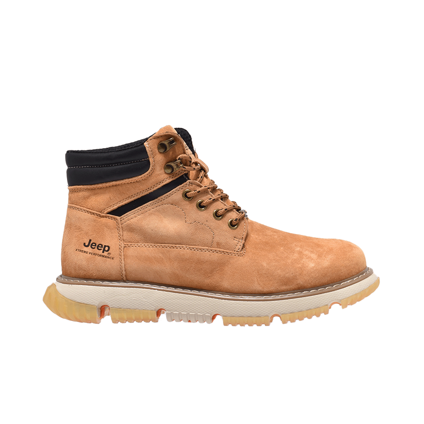 Jeep Ankle Lace up Padded Soft Leather Boot-P341291133-Camel