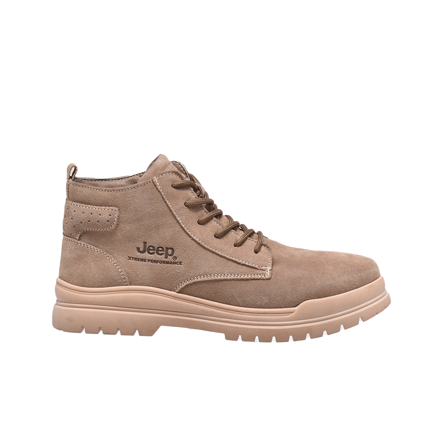 Jeep Ankle Lace Chukka Suede Boot-P131091187-Beige