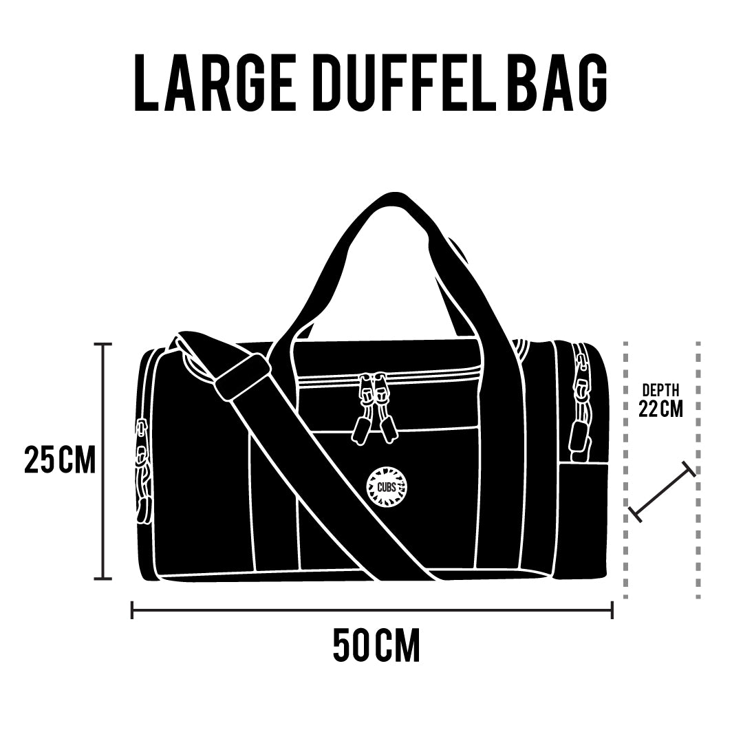 Cubs Deep Purple Roses two side Pocket Large Duffel bag