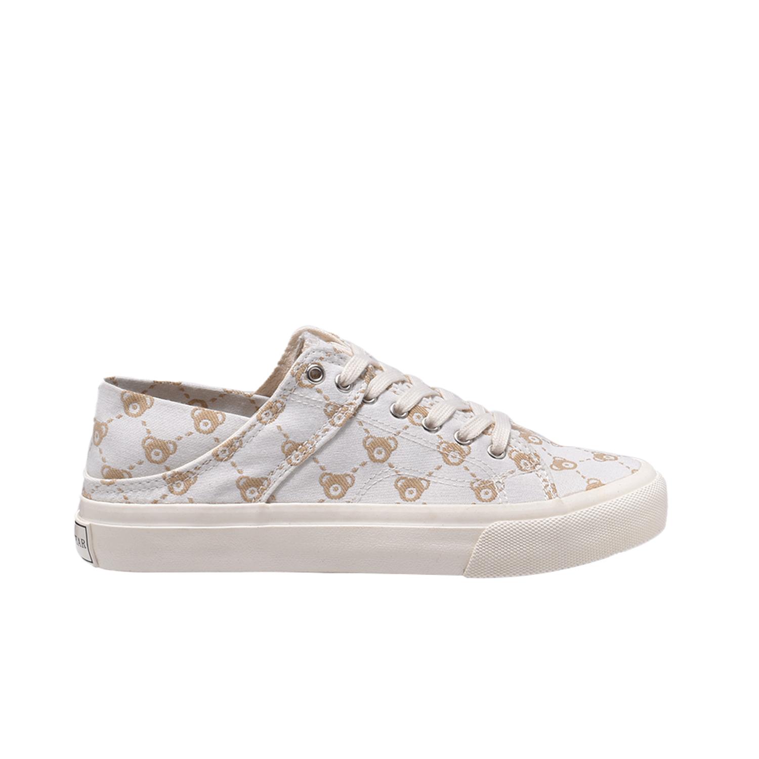 TTWN Bear Low-Top Apricot Canvas Big-Eared Bear Pattern Shoes